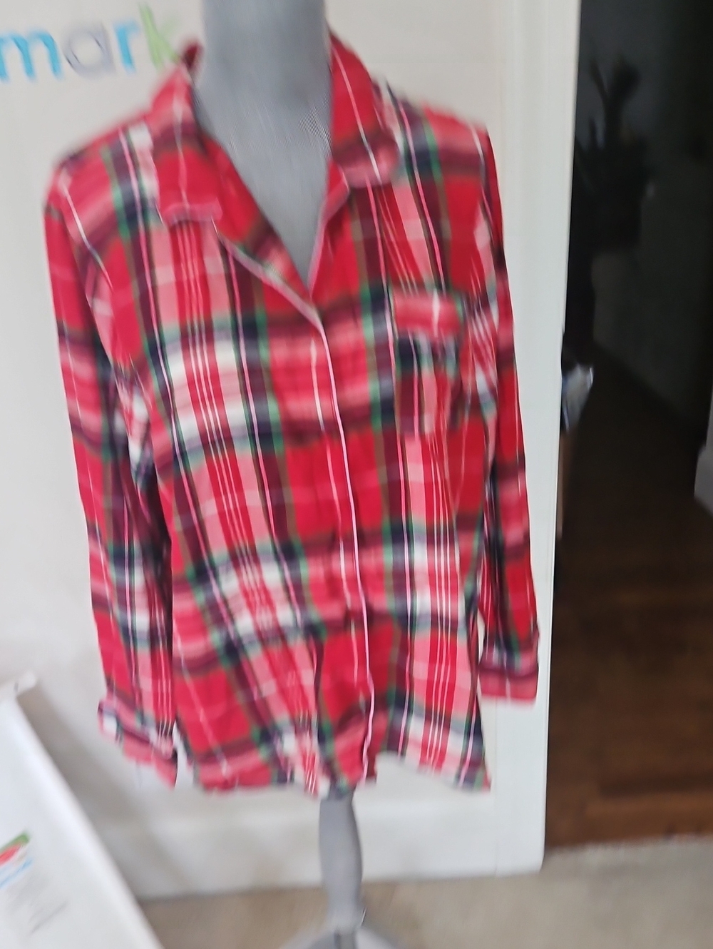 ladies sz xl red plais natural reflections